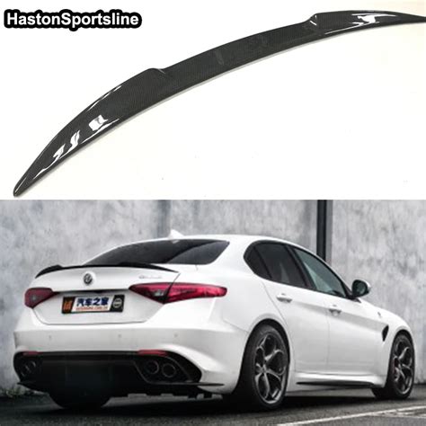 Fibra Di Carbonio Posteriore Tronco Boot Lip Spoiler Ala Per Alfa Romeo