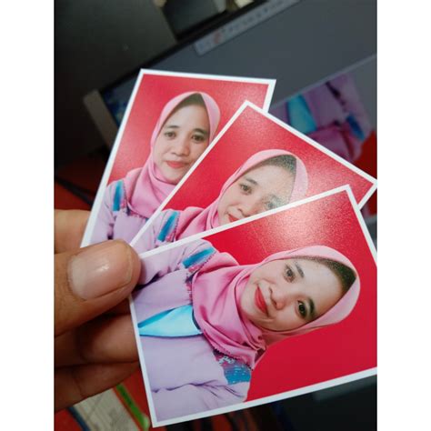 Jual Cetak Pas Photo Ukuran 2x3 3x4 4x6 Latar Merah Biru Shopee