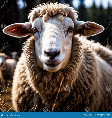 Sheep Farm Animal Living in Domestication, Part of Agricultural
