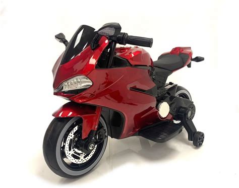 Детский электромотоцикл X003XX красный глянец | RiverToys.ru