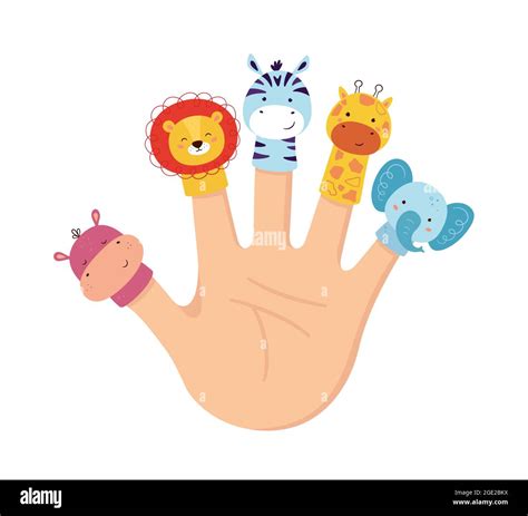 Family of finger puppets Stock Vector Images - Alamy