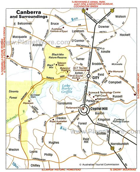 Map Canberra