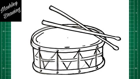 How To Draw A Snare Drum Youtube