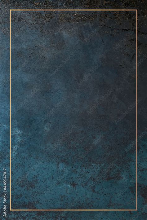 Rectangle gold frame on a grunge blue background vector Stock Vector ...