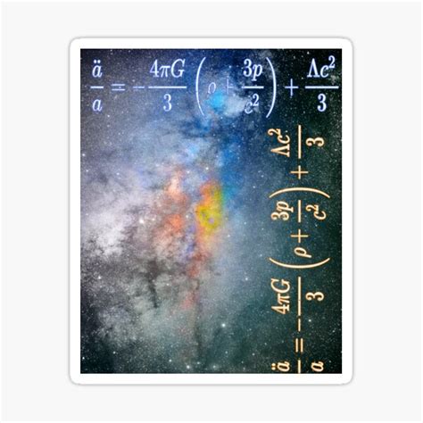 "Friedmann equation 2 1" Sticker by GePadeSign | Redbubble