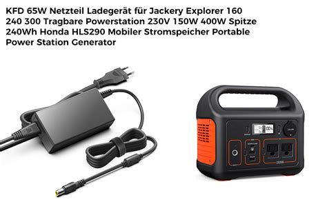 KFD Netzteil 65W Ladekabel Ladegerät für Jackery Portable Explorer 160