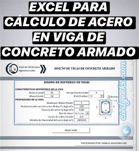 Excel Para CÁlculo De Acero En Viga De Concreto Armado Calculo De Vigas