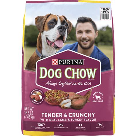 Purina Dog Chow High Protein Dry Dog Food, Tender & Crunchy With Real Lamb & Turkey Flavor | Dog ...