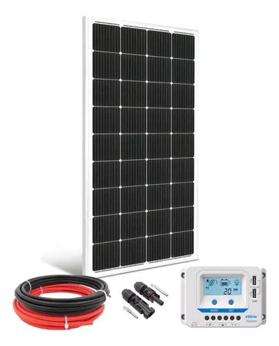 Kit Placa Solar W Resun Controlador A E Cabos M