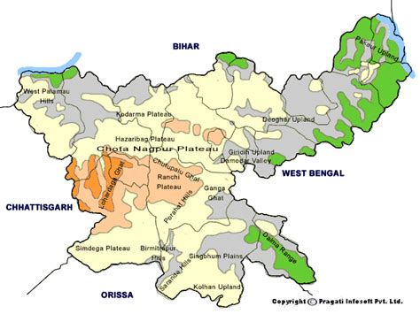 Political Map Of Jharkhand Physical Map Of Jharkhand