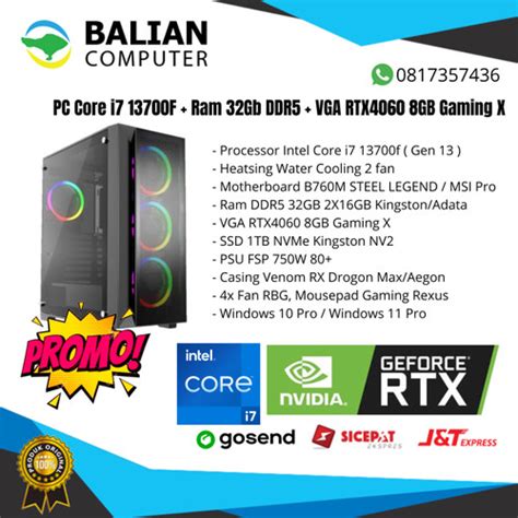 Jual Komputer Cpu Core I F Ram Ddr Gb Rtx Gb Gaming X Ssd