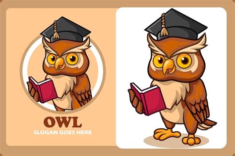 Premium Vector Cartoon Owl With Graduation Cap Reading A Book