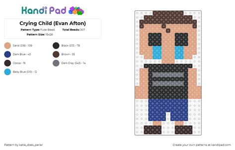 Crying Child (Evan Afton) Fuse Bead Pattern - Kandi Pad | Kandi ...