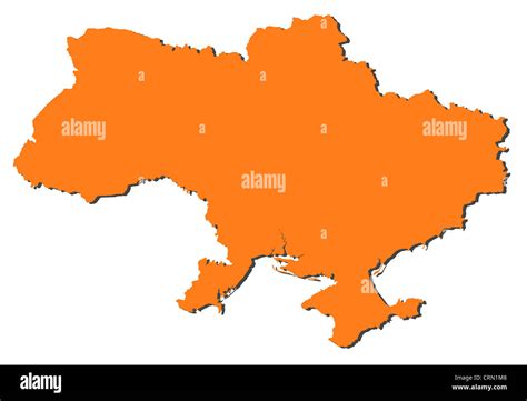 Political Map Of Ukraine With The Several Oblasts Stock Photo Alamy