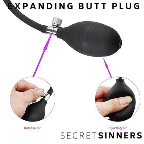 Expanding Butt Plug Anal Training Inflatable Dildo Sex Toy Masturbation Anus Anal BDSM Kinky By