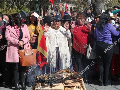 Aymara Indigenous People Participate Ancestral Ceremony Editorial Stock ...