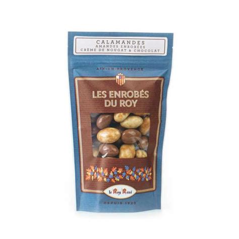 Amandes enrobées de chocolat et de nougat Le Roy René