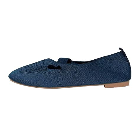 TOWED22 Women's Flats Round Toe Flat Shoes Comfortable Office Work Shoes, Cute Penny Loafer Slip ...