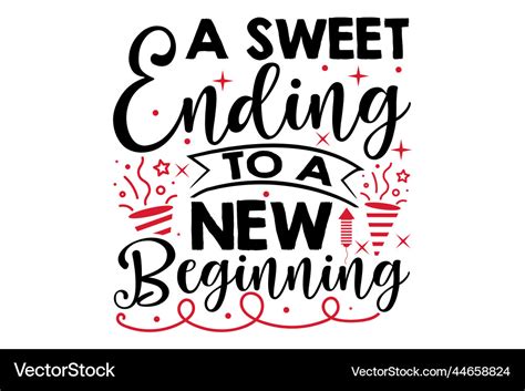 A Sweet Ending To New Beginning Royalty Free Vector Image