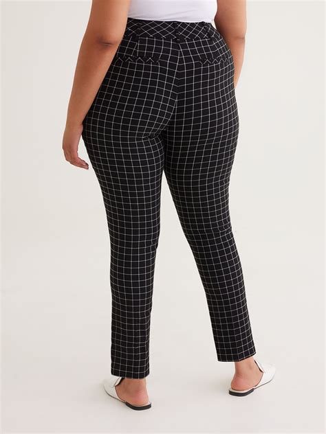 Pantalon ingénieux carreauté à jambe skinny Essentiels PENN