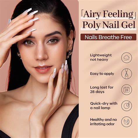 Modelones Poly Nail Gel 6 Colors Nude Skin Tones Collection French Manicure DIY Design