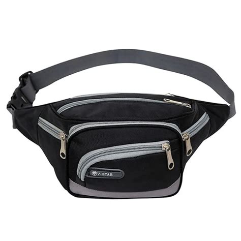 Anti Theft Male Belt Close Fitting Waist Bags Multi Functional Hip Bum