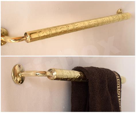 Unlacquered Brass Towel Bar Brass Bathroom Hardware Etsy