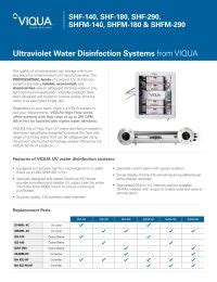 Viqua SHF 140 High Flow UV Water Disinfection System 170 Gpm Fresh