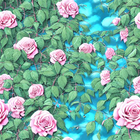 Roses in Vaporwave Forest City Graphic · Creative Fabrica