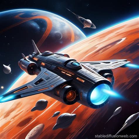The Infinity Spaceship in Space | Stable Diffusion Online