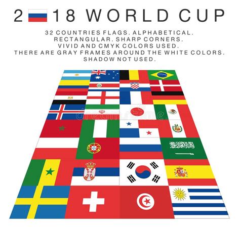 Flags World Cup Teams Stock Illustrations 892 Flags World Cup Teams