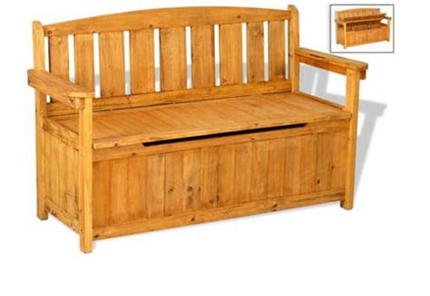 Coffre Banc De Jardin En Bois Pour Le Rangement Exterieur