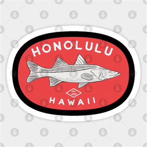 honolulu hawaii fishing fishing lover sticker teepublic