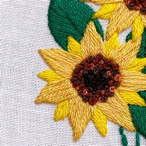 Hand Embroidery Sunflowers Hoop Art Flowers Embroidery Art | Etsy