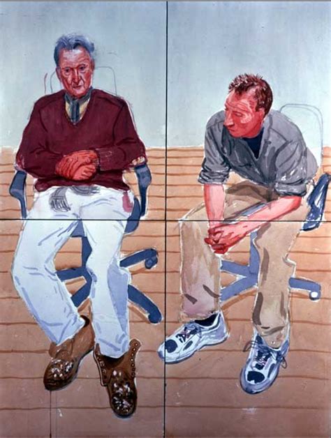 David Hockneys Portrait Of Lucien Freud And His Assistant David Dawson