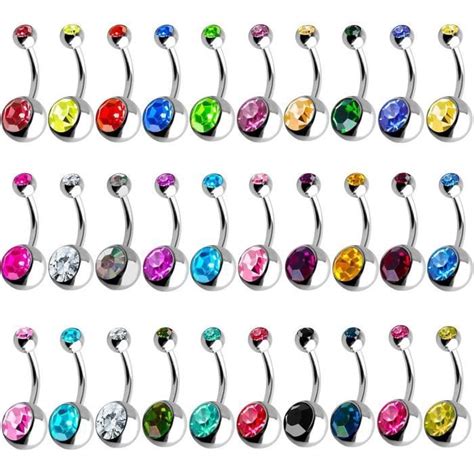 Defrsk Lot De Piercings De Nombril En Acier Inoxydable