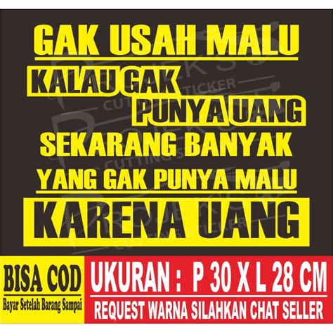 Jual Stiker Mobil Stiker Kaca Mobil Stiker Tulisan Keren Stiker Kata