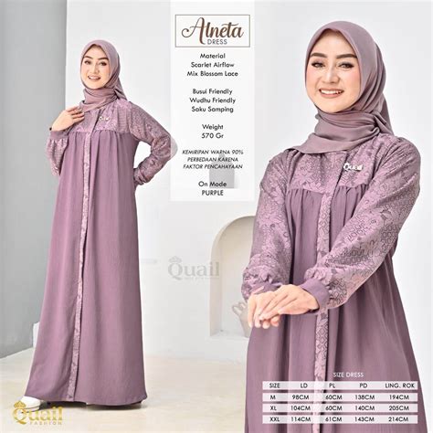 Gamis Brukat Warna Putih Polos Terbaru Mewah Dress Pesta Kondangan