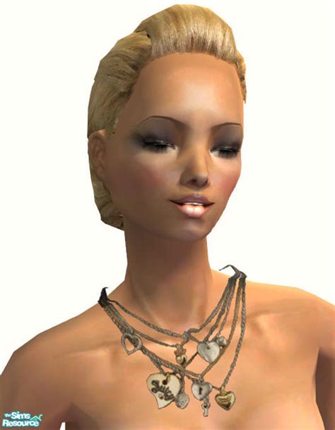 The Sims Resource Juicy Couture Layered Hearts Necklace