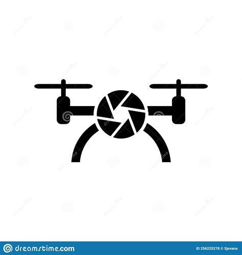 Drone Camera Logo Icon Design Isolated On White Background Stock Vector