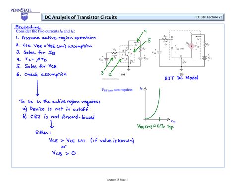 Lecture Dc Analysis Of Transistor Circuits Ee Lecture