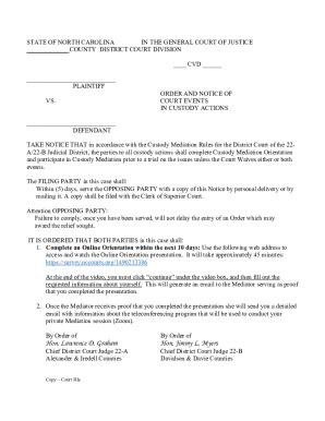 Fillable Online Nccourts Gov Documents Local Rules And Formslocal