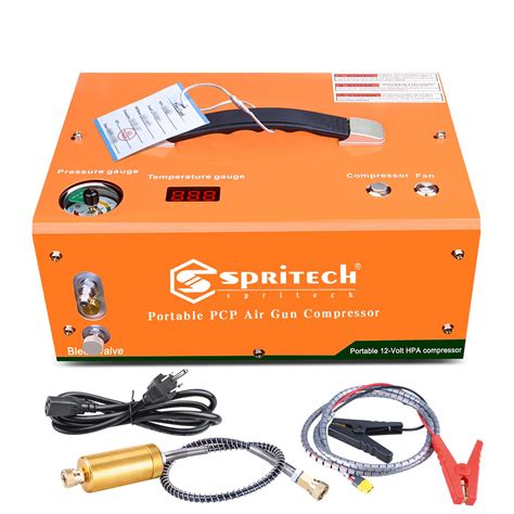 Spritech PCP Air Compressor Auto Shutoff 4500Psi 30Mpa Oil Water Free