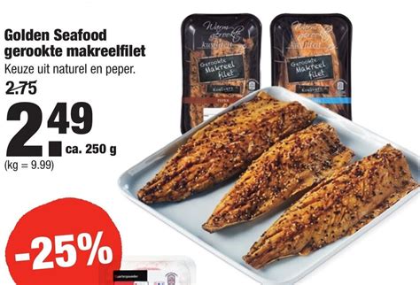 Golden Seafood Gerookte Makreelfilet Gr Aanbieding Bij Aldi