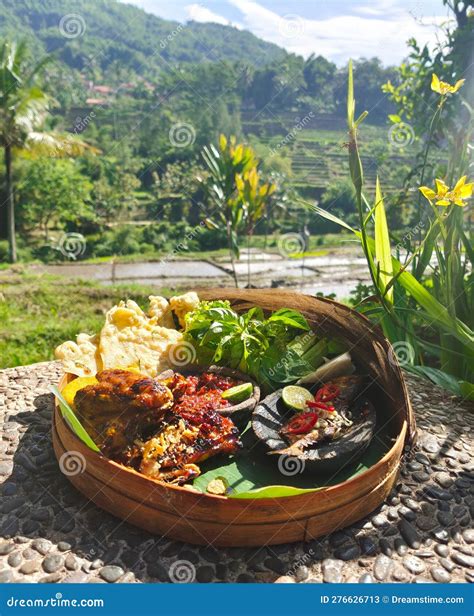 Delicious Indonesian Meal Nasi Liwet Of Sudanese West Java Royalty