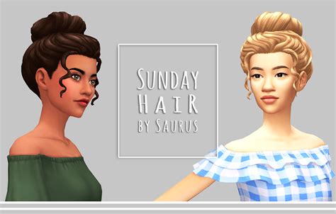 Woman Hair Bun Hairstyle Fashion The Sims 4 P5 SIMS4 Clove Share