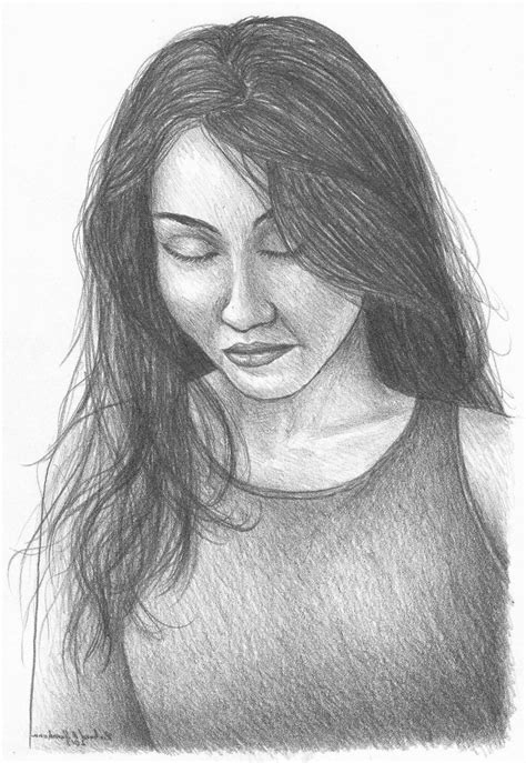 Sad Girl Face Drawing at PaintingValley.com | Explore collection of Sad ...