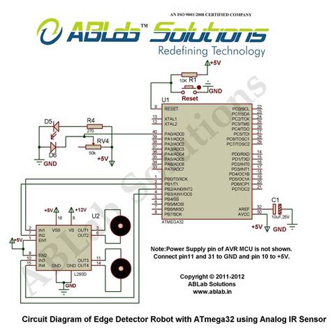 Edge Detector Robot With Avr Atmega32 Microcontroller Using Analog Ir Sensor Light Sensor