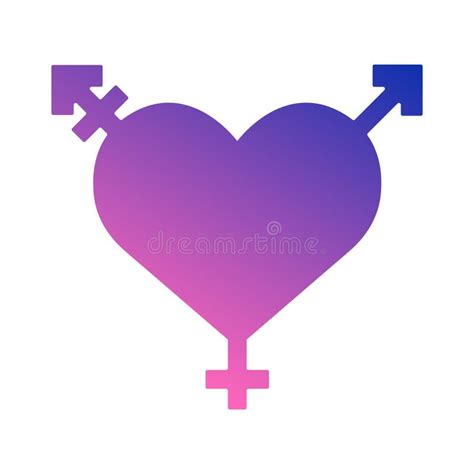 Transgender Color Line Icon Lgbt And Transsexual Bisexual Sign Vector Graphics Editable