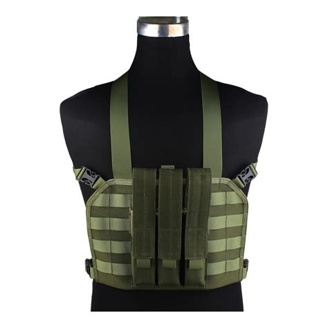 EMERSONGEAR TACTICAL CHEST RIG CON PORTA CARICATORI MP7 OLIVE DRAB